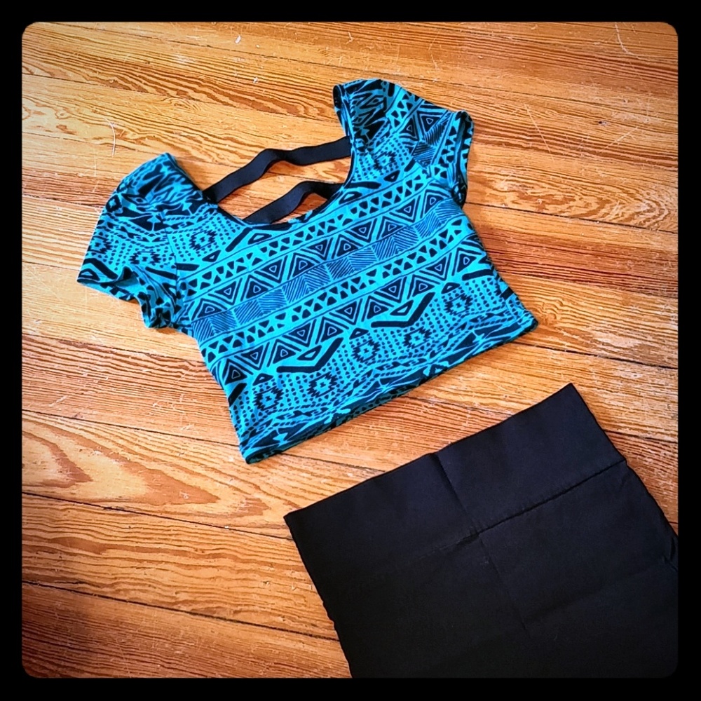 Tribal Design Crop Top